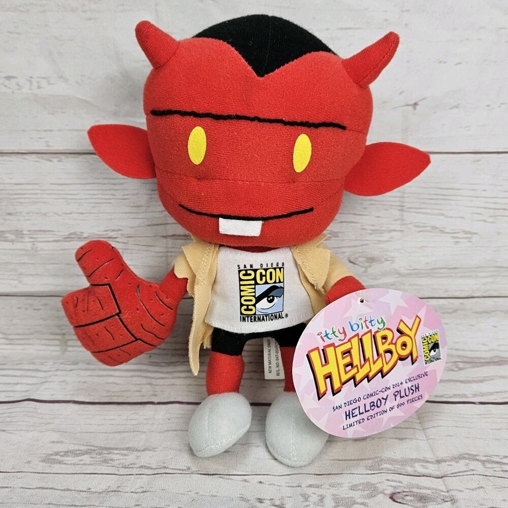 2014 San Diego Comic Con Itty Bitty Hellboy Plush Limited Edition LE 500 NWT